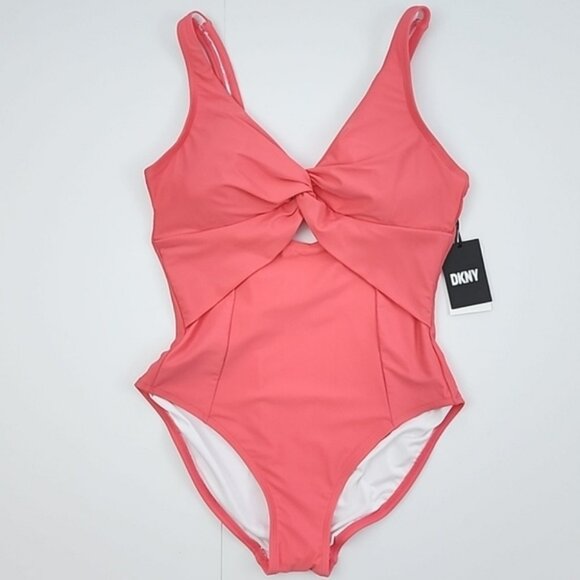 DKNY Coral One-Piece Swimsuit - Picture 3 of 16
